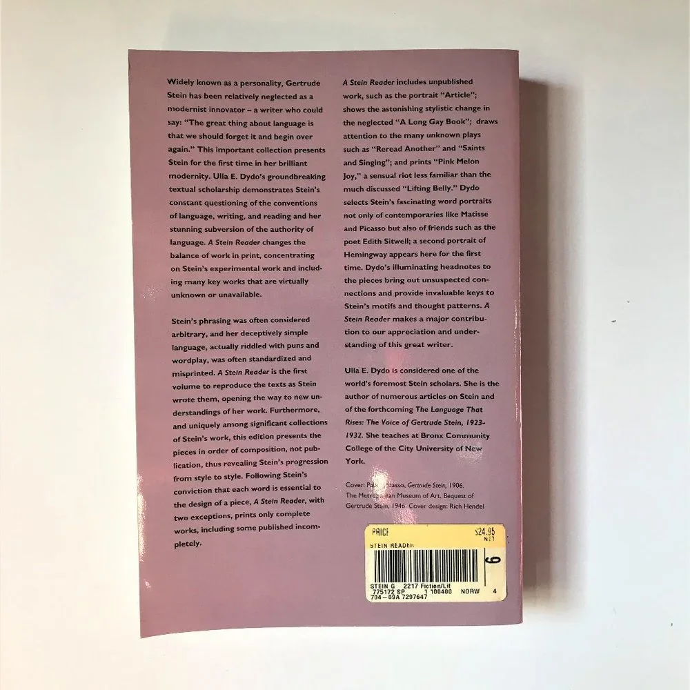 A Stein Reader by Gertrude Stein